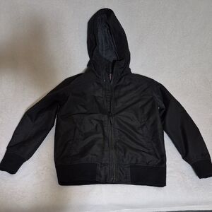 Children's Place Black Hooded Jacket Size M, 7/8